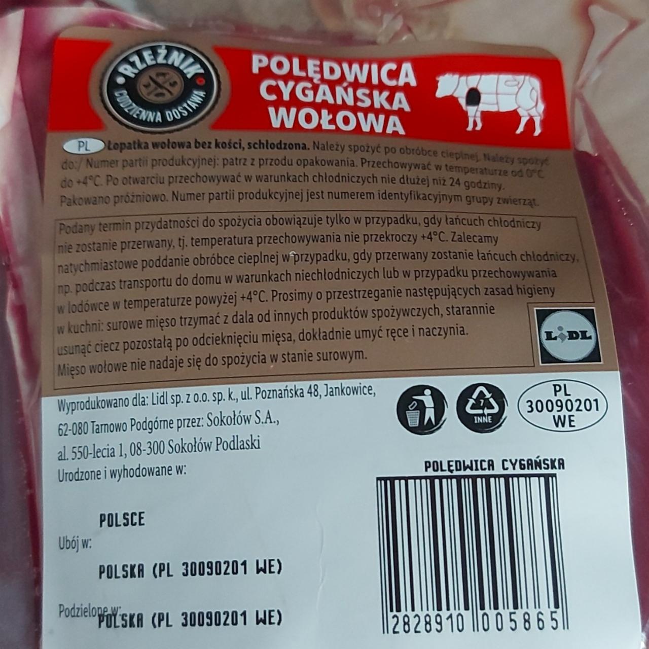 Zdjęcia - Polędwica cygańska wołowa Rzeźnik Lidl