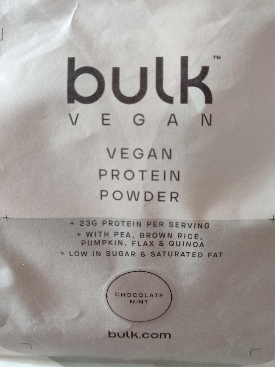 Zdjęcia - bulk vegan protein powder chocolate mint
