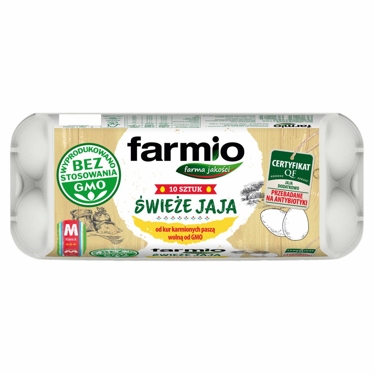 Zdjęcia - Farmio Jaja świeże od kur karmionych paszą wolną od GMO M 10 sztuk