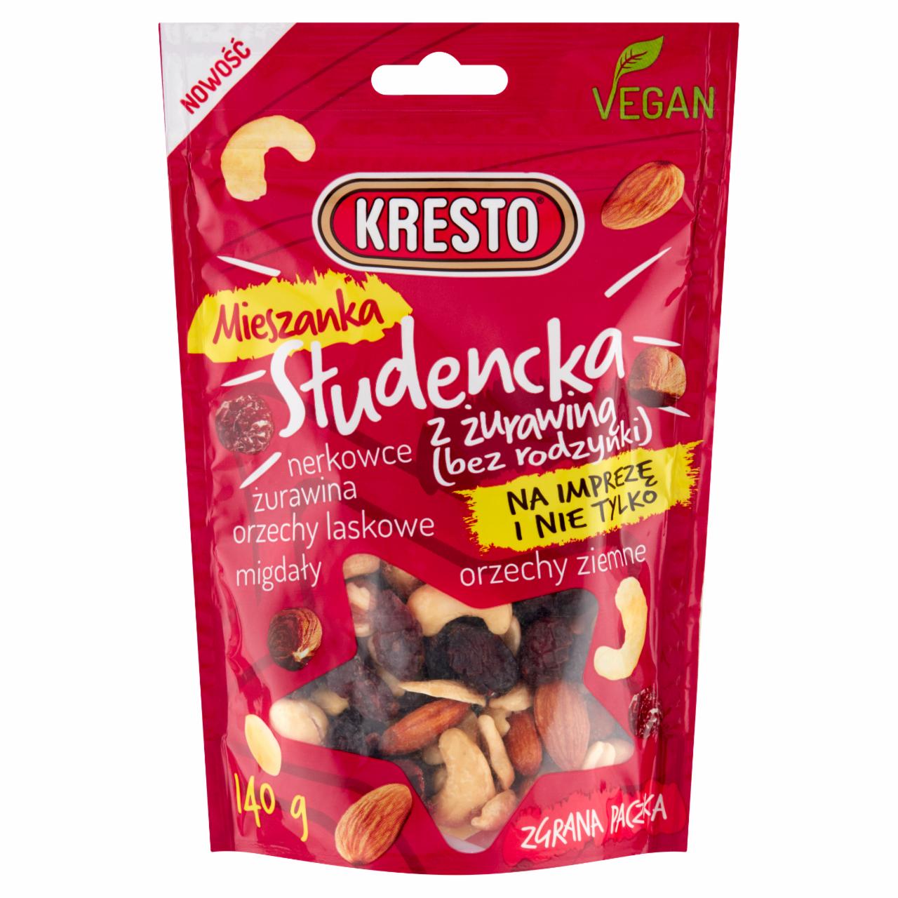 Zdjęcia - KRESTO Mieszanka studencka z żurawiną 140 g