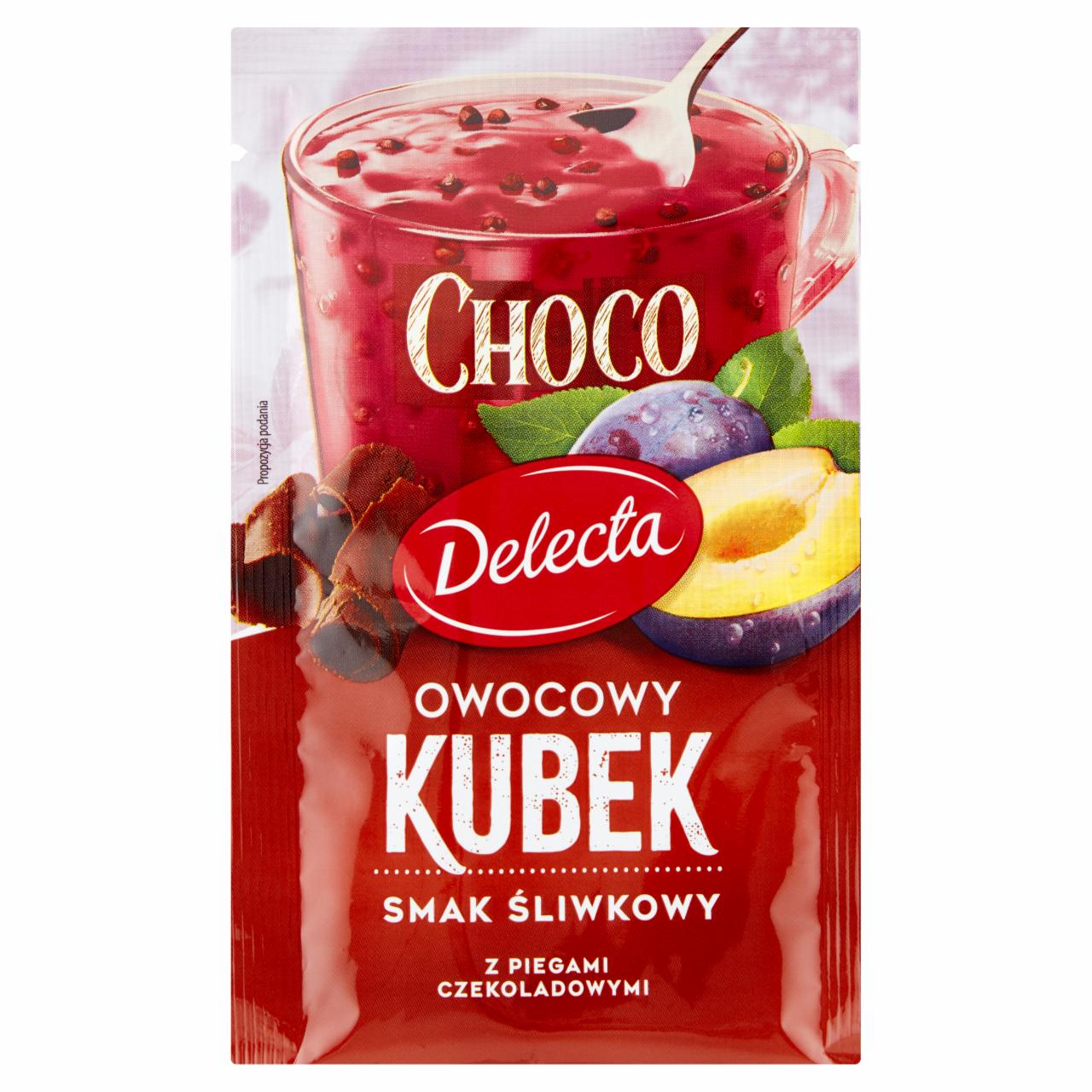 Zdjęcia - Delecta Choco Owocowy kubek Kisiel smak śliwkowy 32 g
