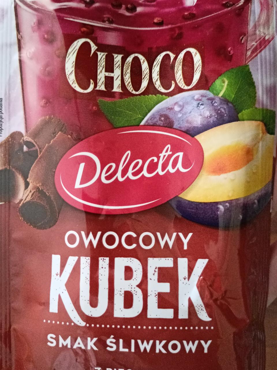 Zdjęcia - Delecta Choco Owocowy kubek Kisiel smak śliwkowy 32 g