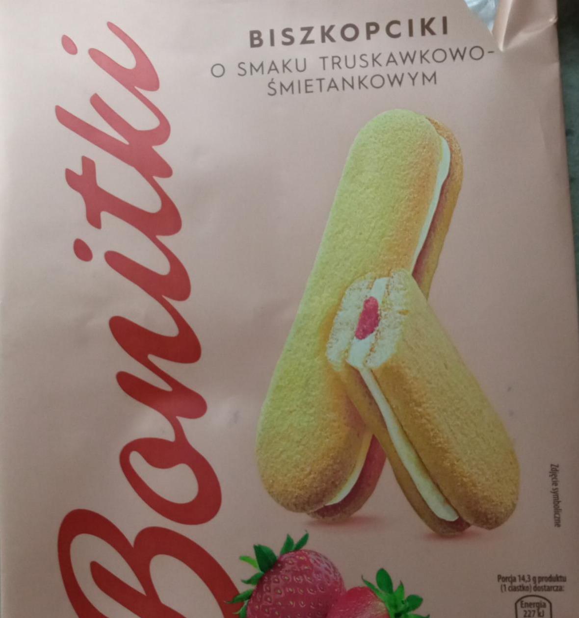 Zdjęcia - Biszkopciki o smaku truskawkowo śmietankowym Bonitki