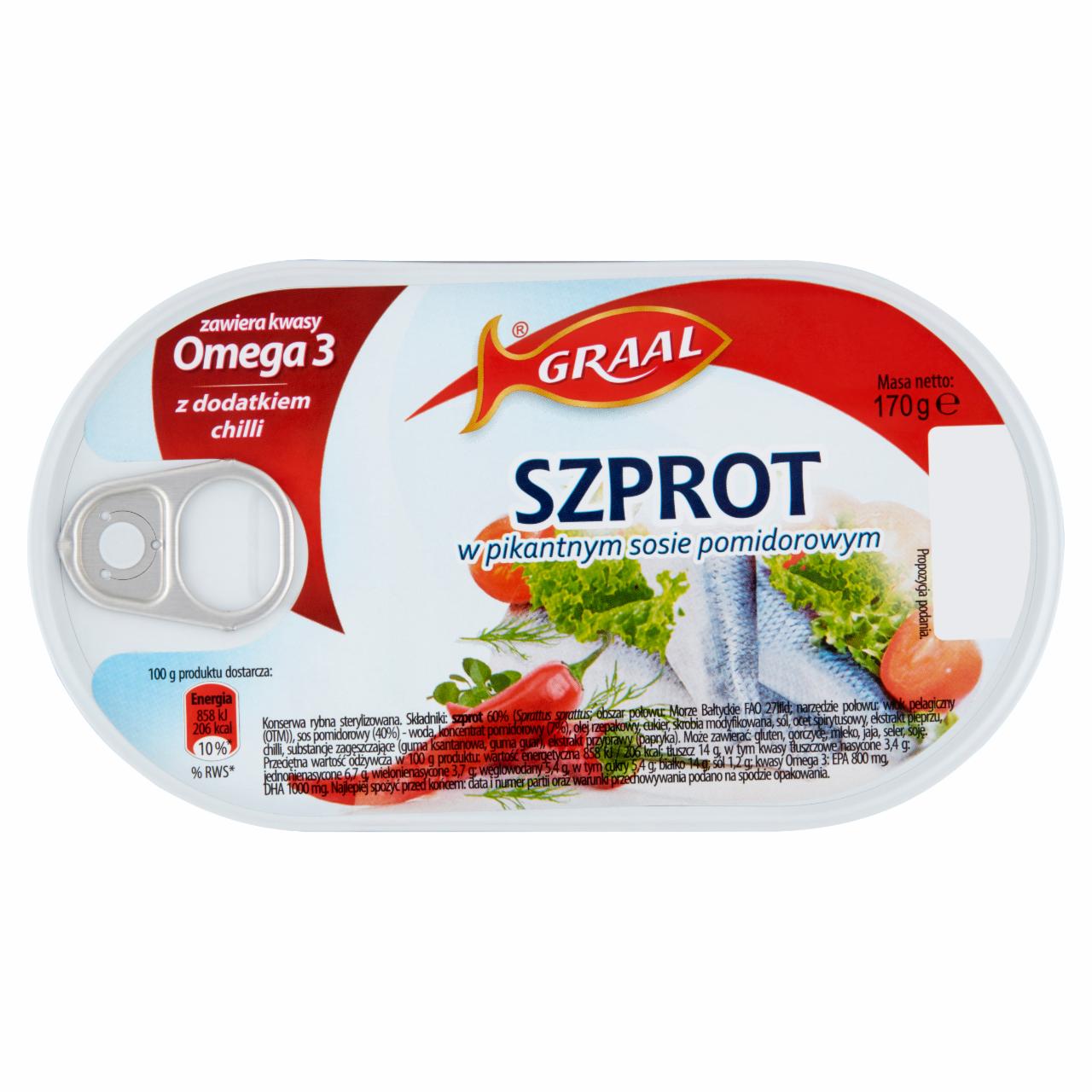 Zdjęcia - GRAAL Szprot w pikantnym sosie pomidorowym 170 g