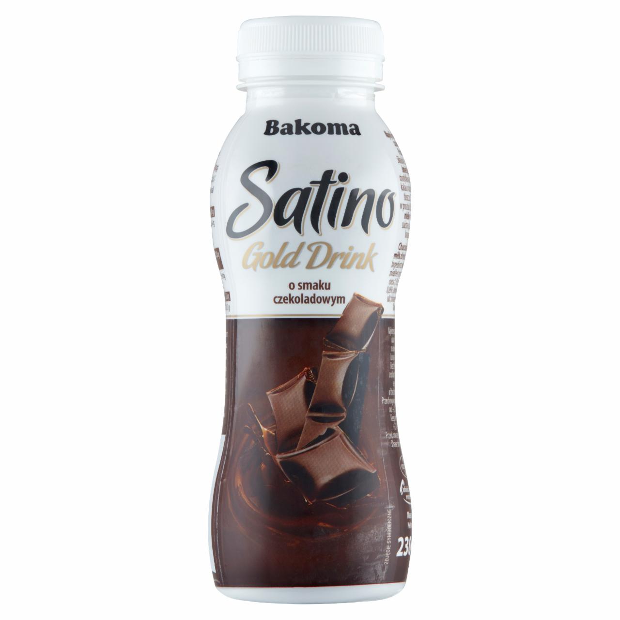 Zdjęcia - Bakoma Satino Gold Drink Napój mleczny smak czekoladowy 230 g