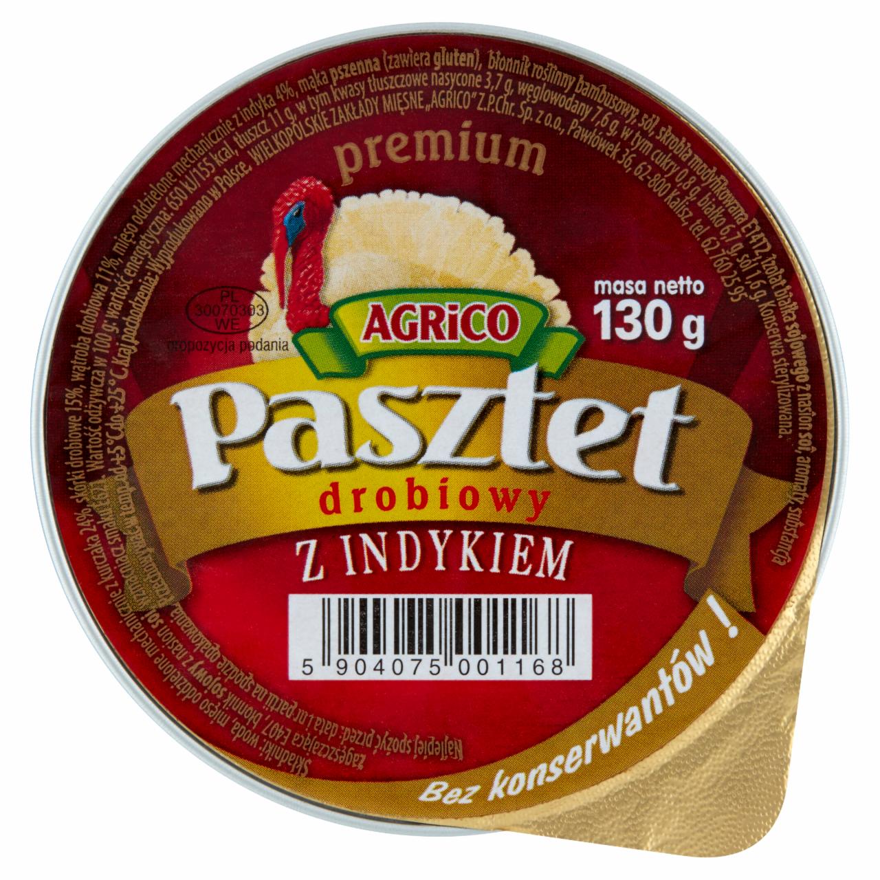 Zdjęcia - Agrico Premium Pasztet drobiowy z indykiem 130 g