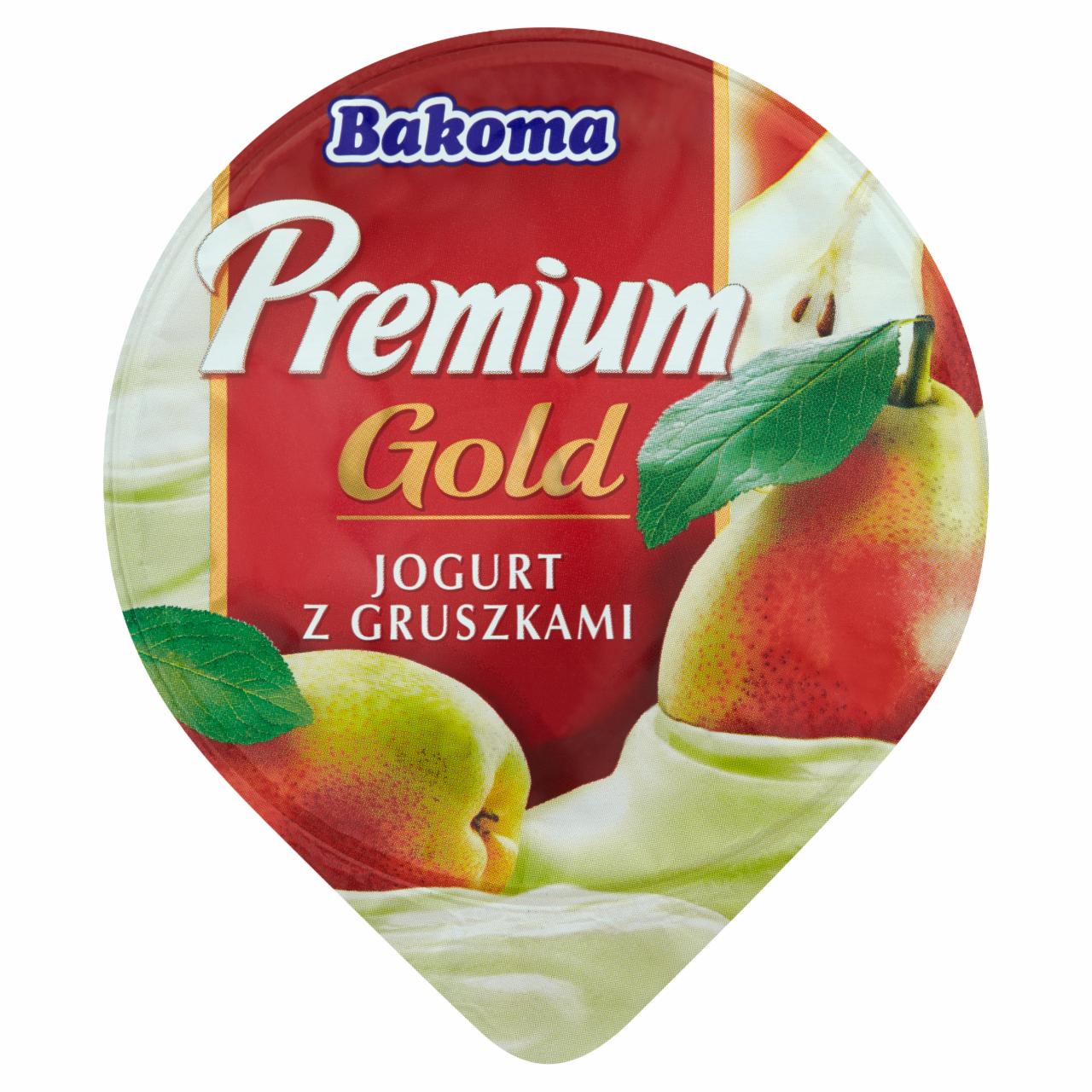 Zdjęcia - Bakoma Premium Gold Jogurt z gruszkami 140 g