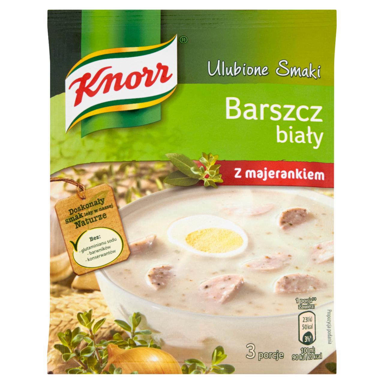 Zdjęcia - Knorr Ulubione Smaki Barszcz biały z majerankiem 47 g