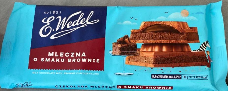 Zdjęcia - E. Wedel Czekolada mleczna o smaku brownie 290 g