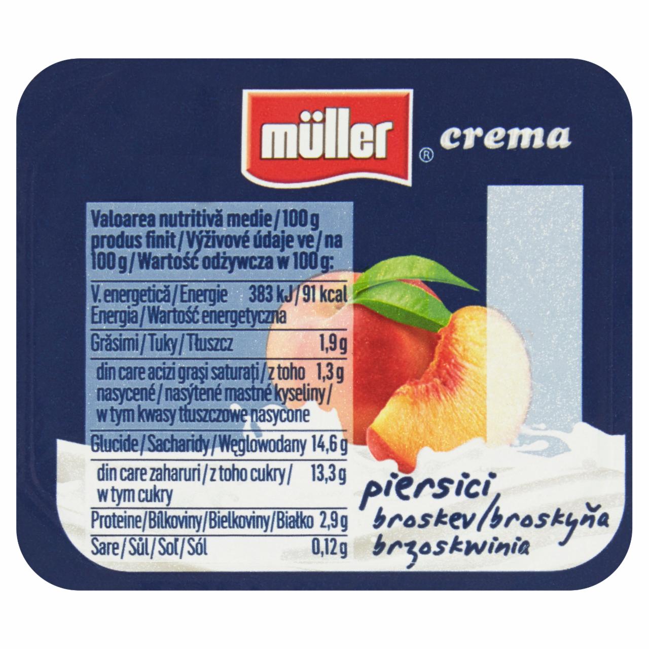 Zdjęcia - Müller Crema Jogurt brzoskwinia 125 g