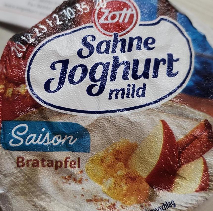 Zdjęcia - Sahne Jogurt mild Saison Bratapfel Zott