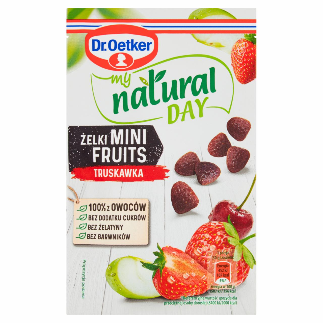 Zdjęcia - Dr. Oetker My Natural Day Żelki Mini Fruits truskawka 30 g