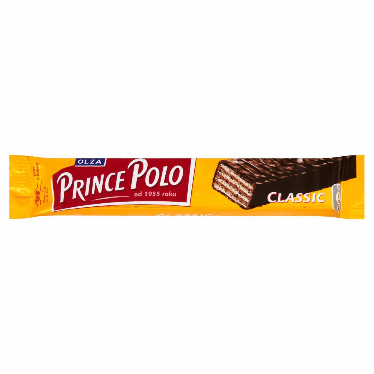 Zdjęcia - Olza Prince Polo Classic Kruchy wafelek z kremem kakaowym oblany czekoladą 18 g