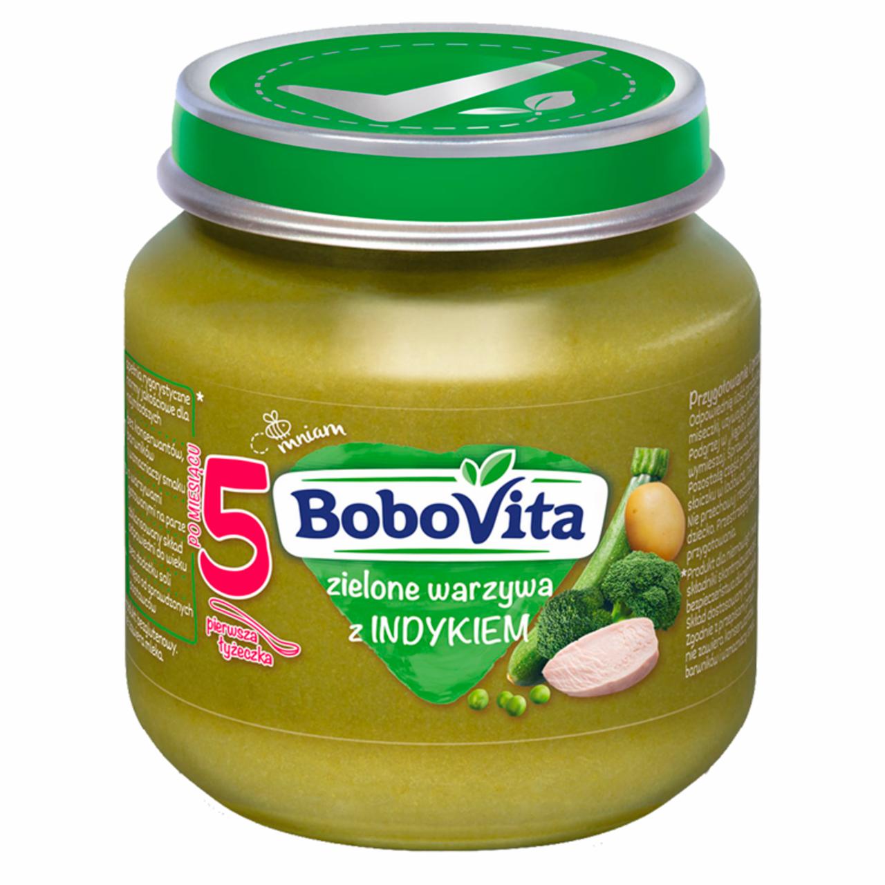 Zdjęcia - BoboVita Zielone warzywa z indykiem po 5 miesiącu 125 g