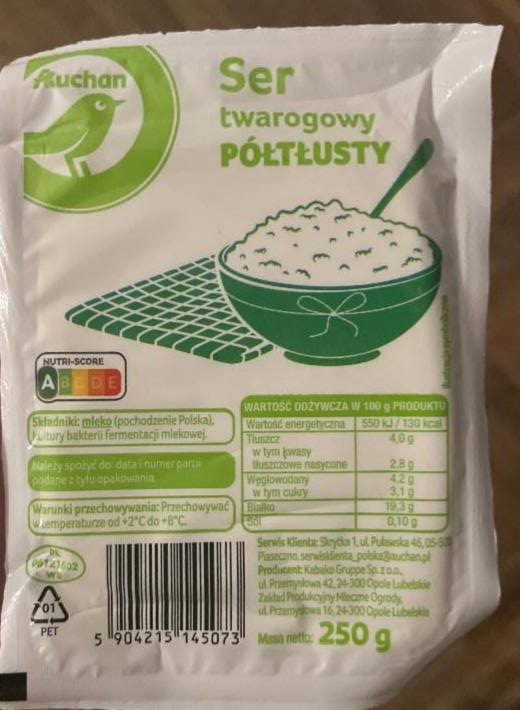 Zdjęcia - Ser twarogowy póltlusty Auchan