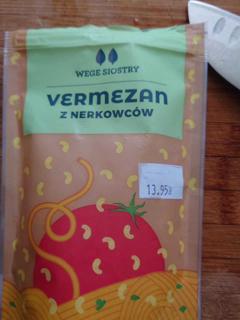 Zdjęcia - Wege Siostry Roślinna alternatywa dla sera vermezan z nerkowców 90 g