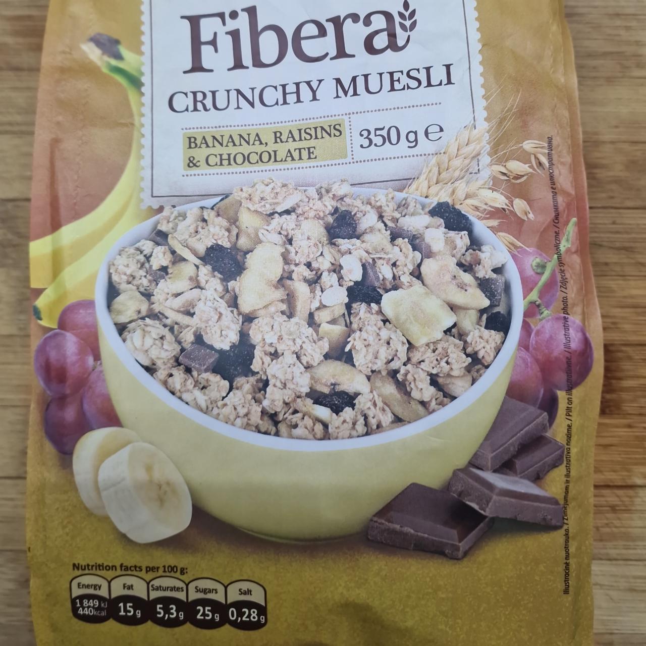 Zdjęcia - Crunchy muesli banana raisins chocolate Fibera