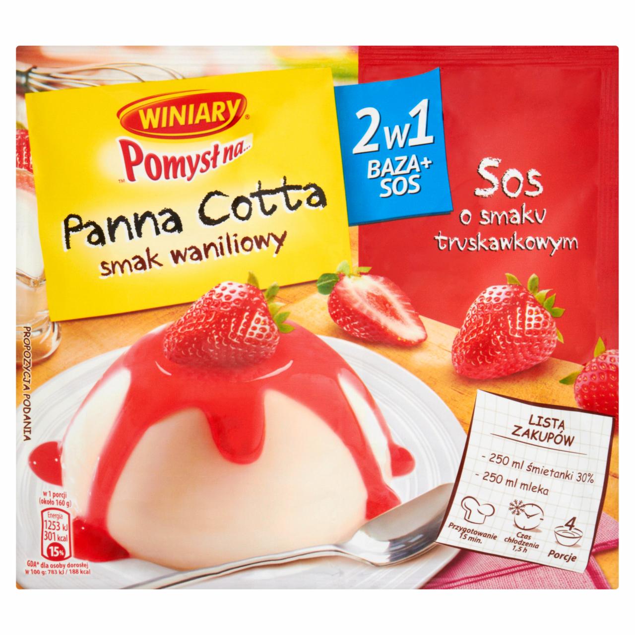 Zdjęcia - Winiary Pomysł na... Panna Cotta smak waniliowy 90 g