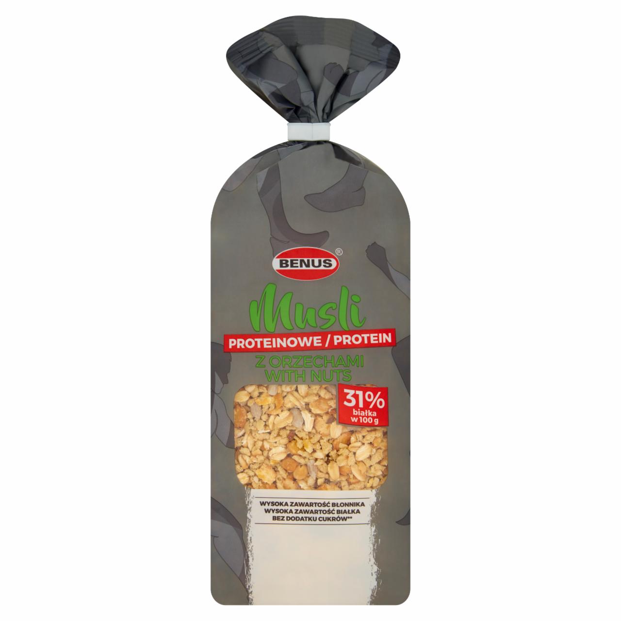 Zdjęcia - Benus Musli proteinowe z orzechami 350 g