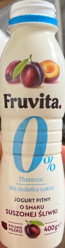 Zdjęcia - FruVita 0% tłuszczu Jogurt Suszonej śliwki Jogurt pitny
