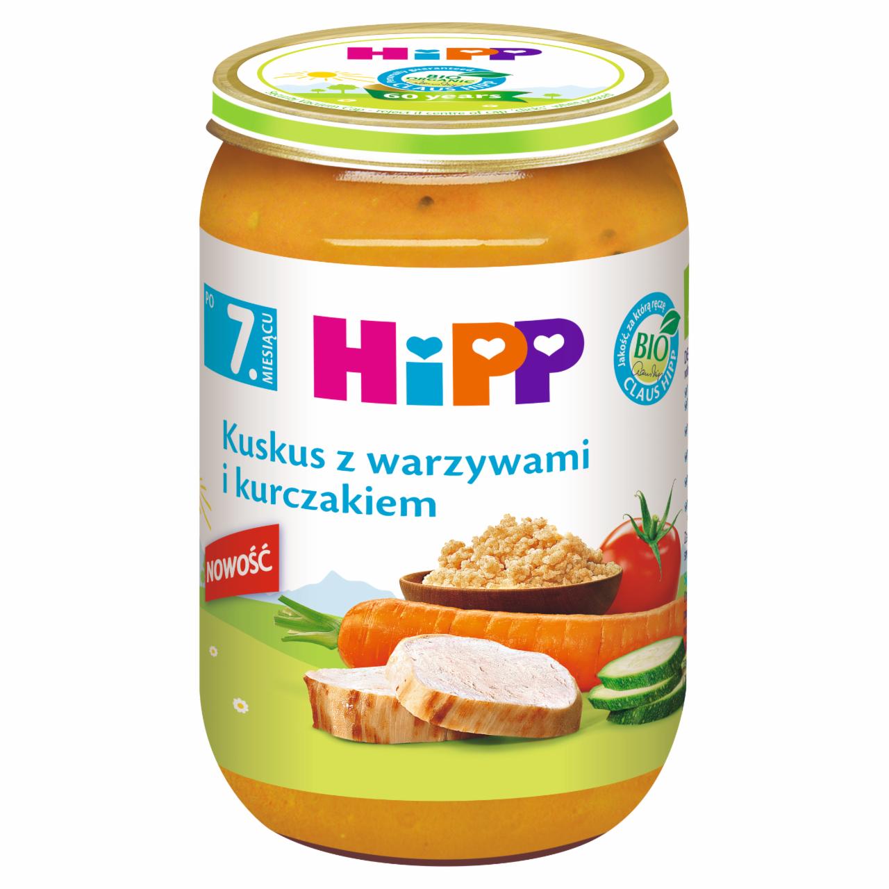 Zdjęcia - HiPP BIO Kuskus z warzywami i kurczakiem po 7. miesiącu 220 g