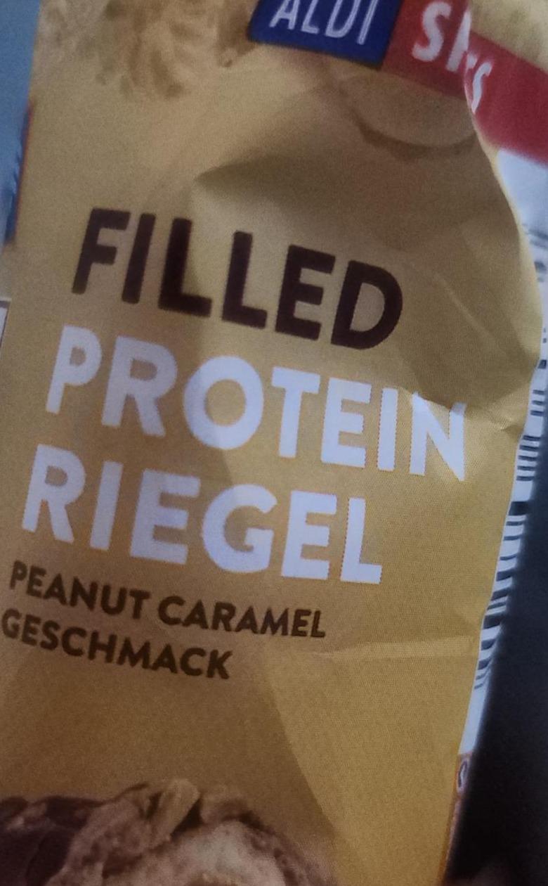 Zdjęcia - Filled Protein Riegel Peanut Caramel Lidl