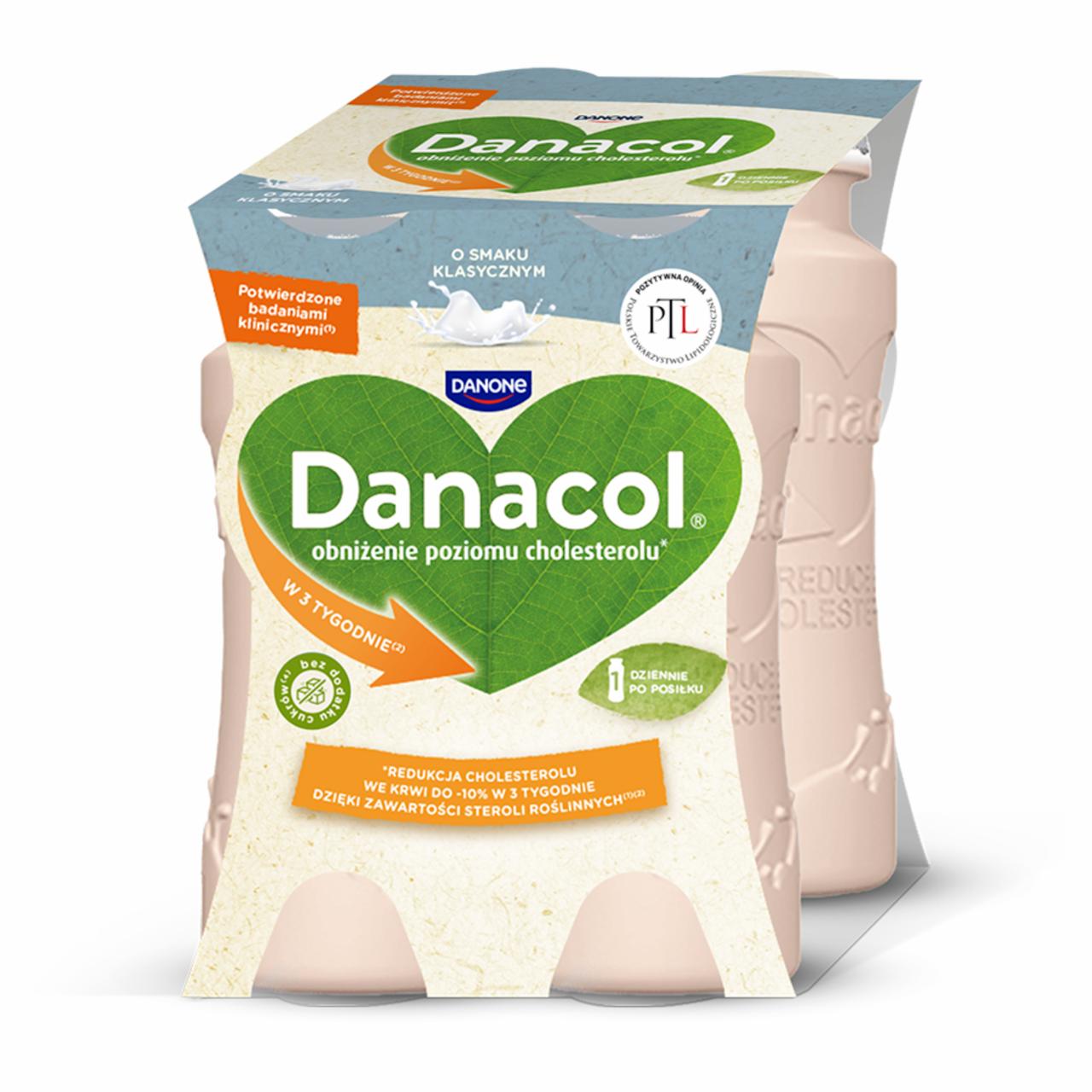 Zdjęcia - Danacol Jogurt pitny o smaku klasycznym 400 g (4 x 100 g)