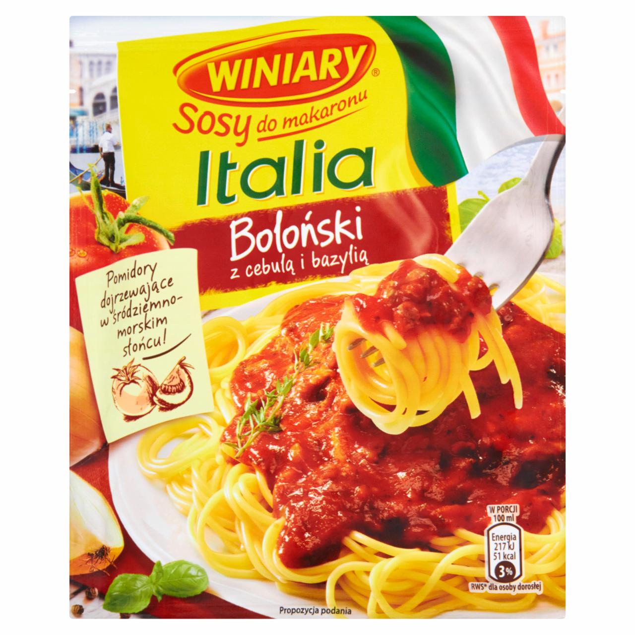 Zdjęcia - Winiary Italia Sos boloński z cebulą i bazylią 46 g