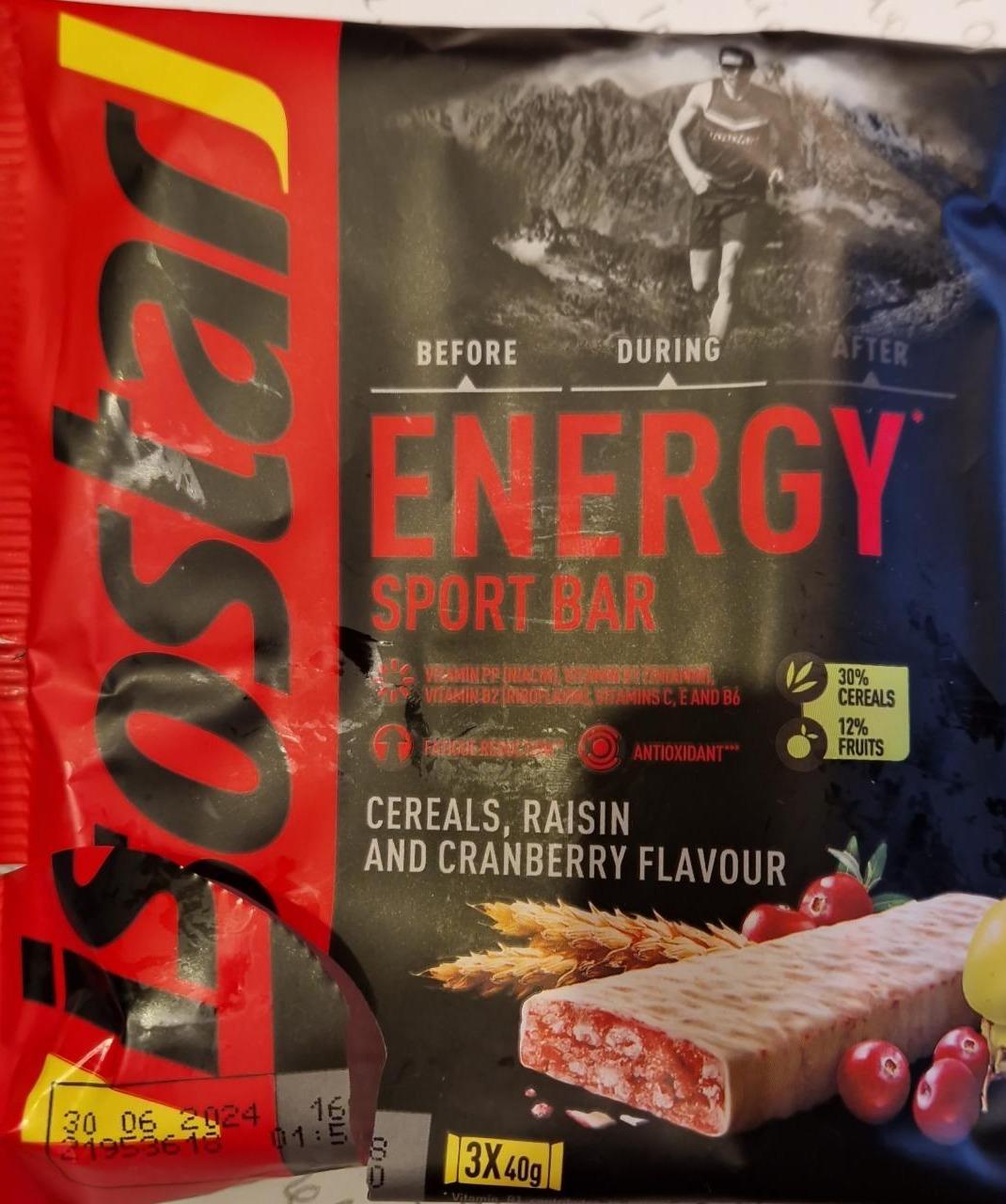 Zdjęcia - Energy sport bar cereals raisin and cranberry flavour Isostar