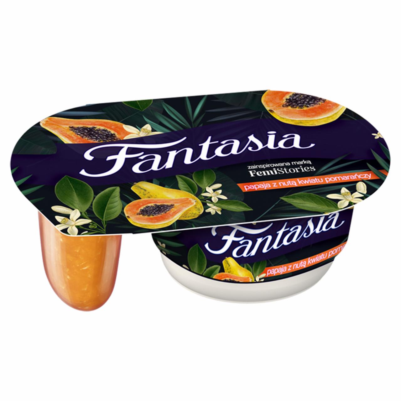 Zdjęcia - Danone Fantasia Premium Jogurt kremowy papaja-kwiat pomarańczy 122 g