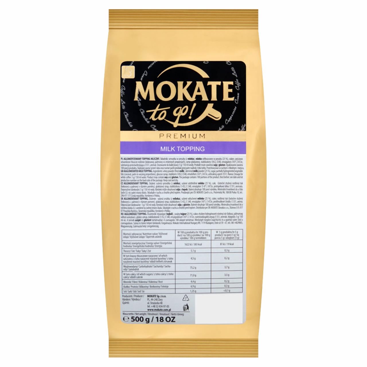 Zdjęcia - Mokate To Go! Premium Topping mleczny 500 g