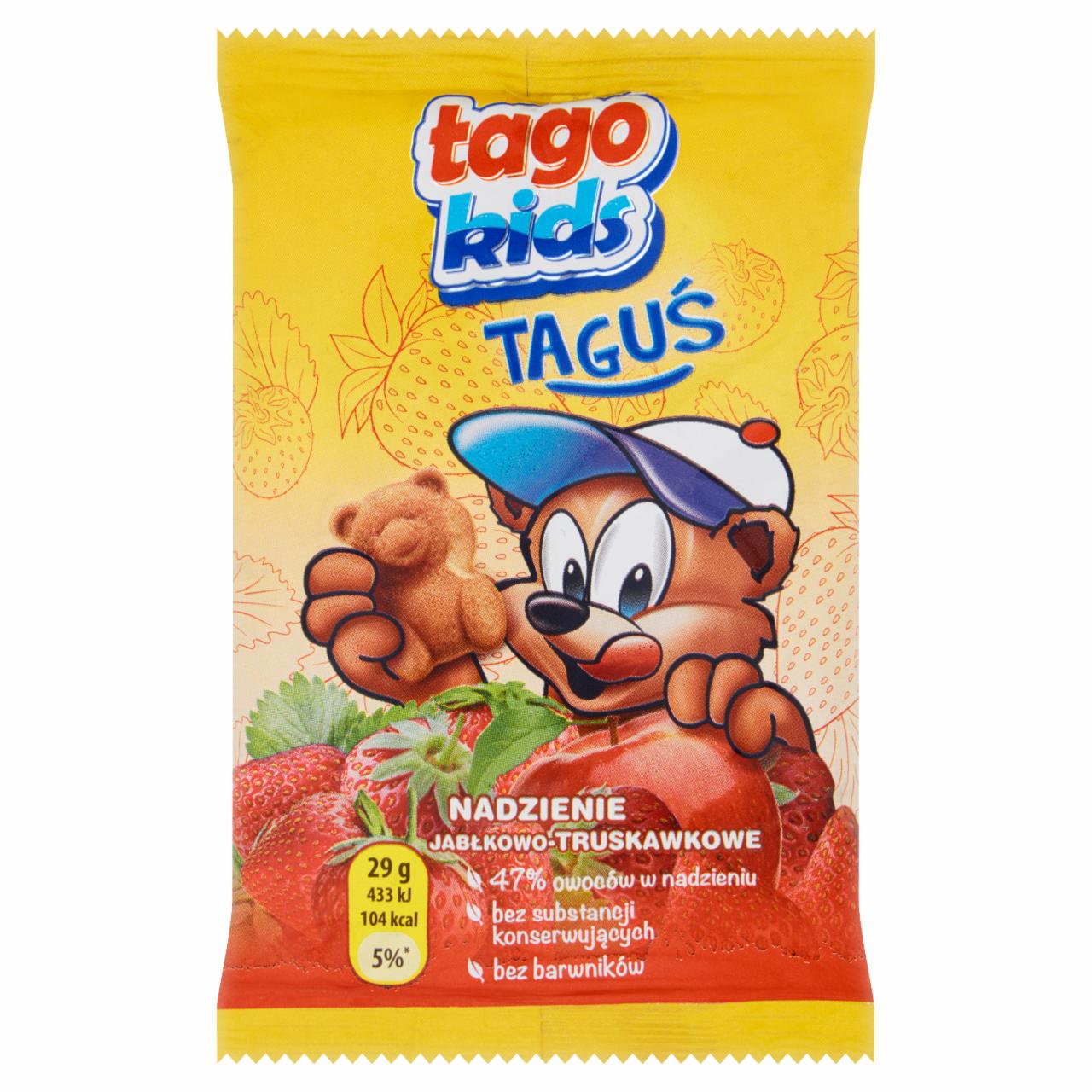 Zdjęcia - Tago Kids Taguś Ciastko biszkoptowe z nadzieniem jabłkowo-truskawkowym 29 g