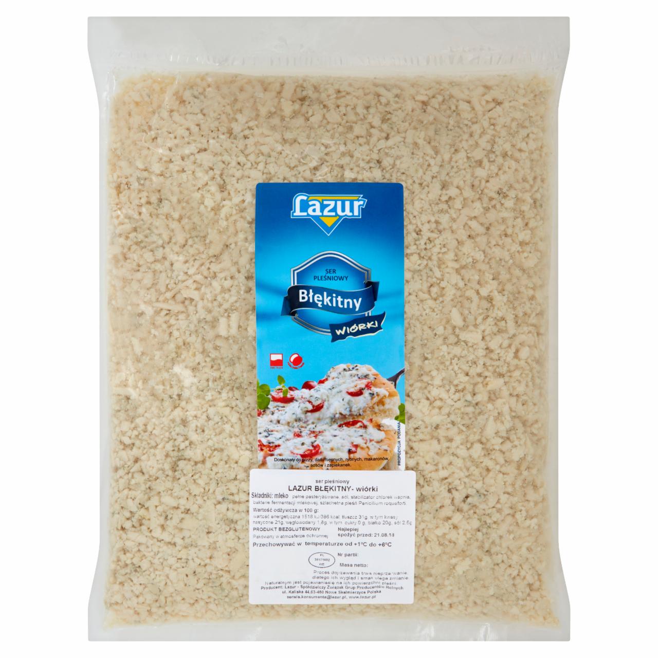 Zdjęcia - Lazur Ser pleśniowy Błękitny wiórki 1 kg