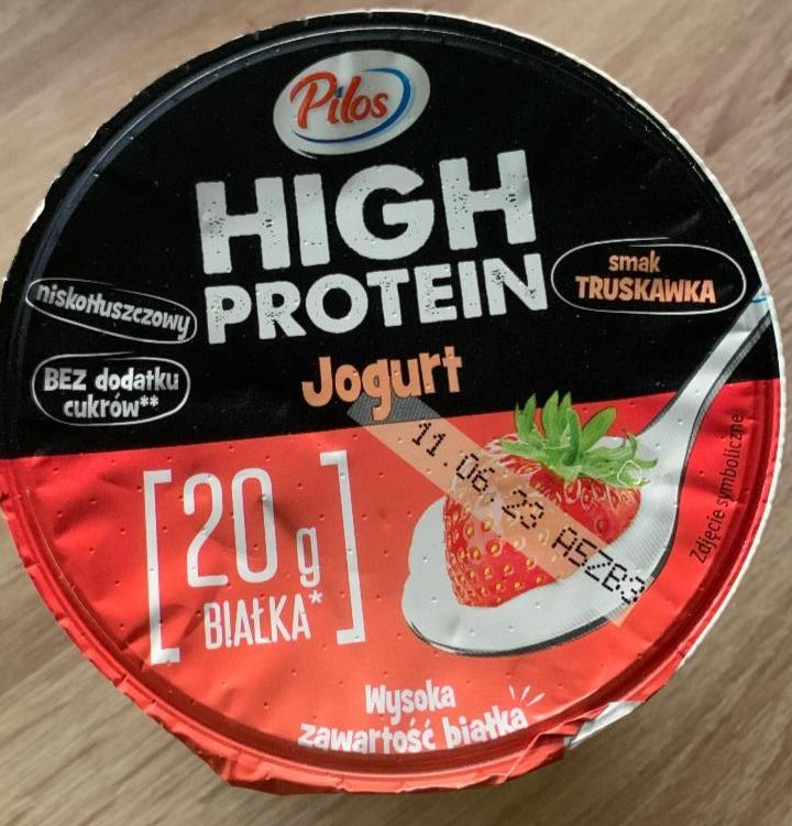 Zdjęcia - High Protein jogurt truskawka Pilos