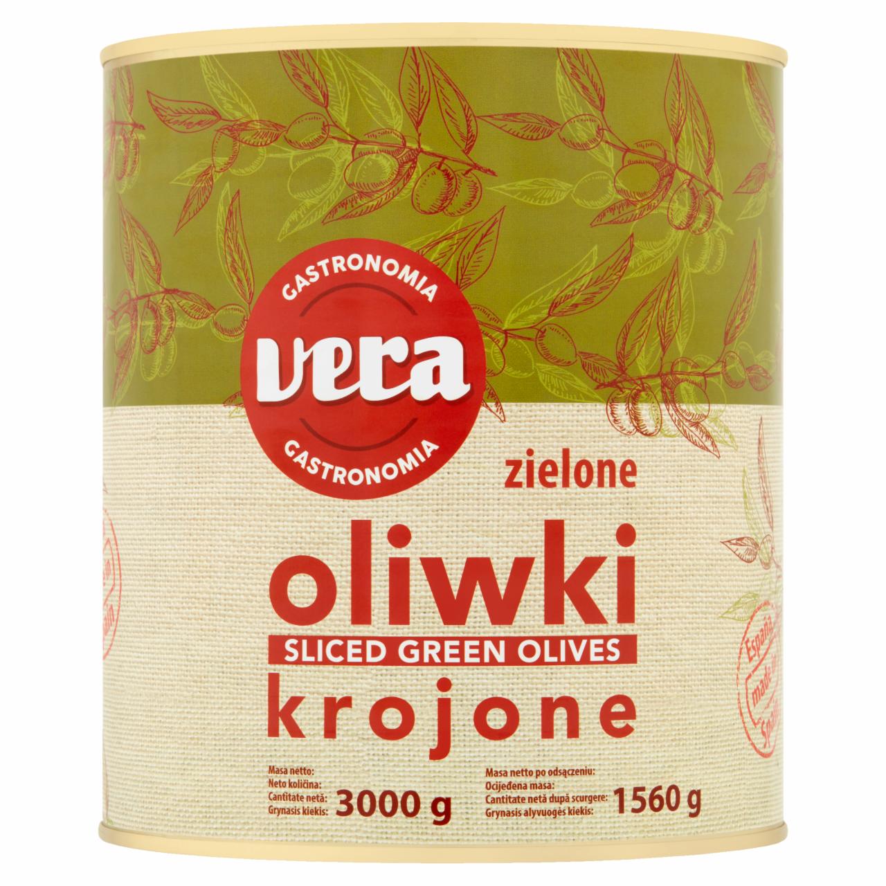 Zdjęcia - Vera Gastronomia Oliwki zielone krojone