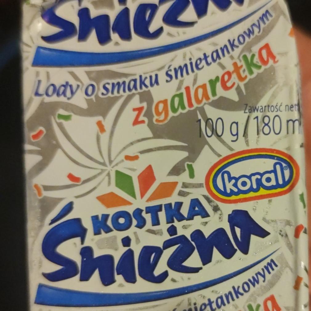 Zdjęcia - Śnieżka lody o smaku śmietankowym z galaretką Koral