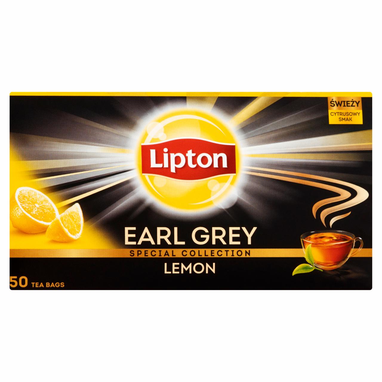 Zdjęcia - Lipton Earl Grey Lemon Herbata czarna 100 g (50 torebek)