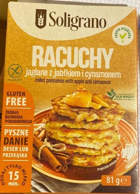 Zdjęcia - Soligrano Racuchy jaglane z jabłkiem i cynamonem 81 g