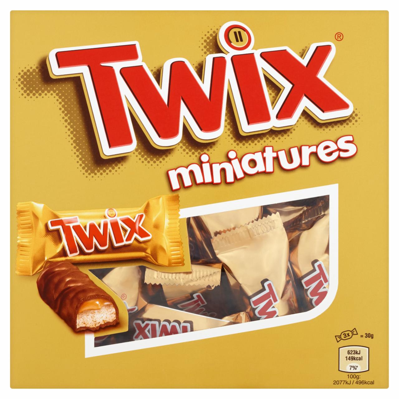 Zdjęcia - Twix Miniatures Batoniki z ciastkami i karmelem oblane czekoladą 260 g