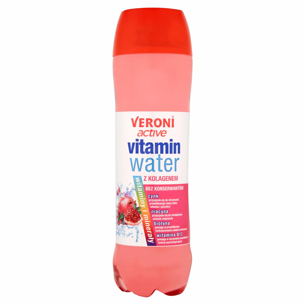 Zdjęcia - Veroni Active Vitamin Water Napój niegazowany o smaku czerwonych winogron i granatu 700 ml
