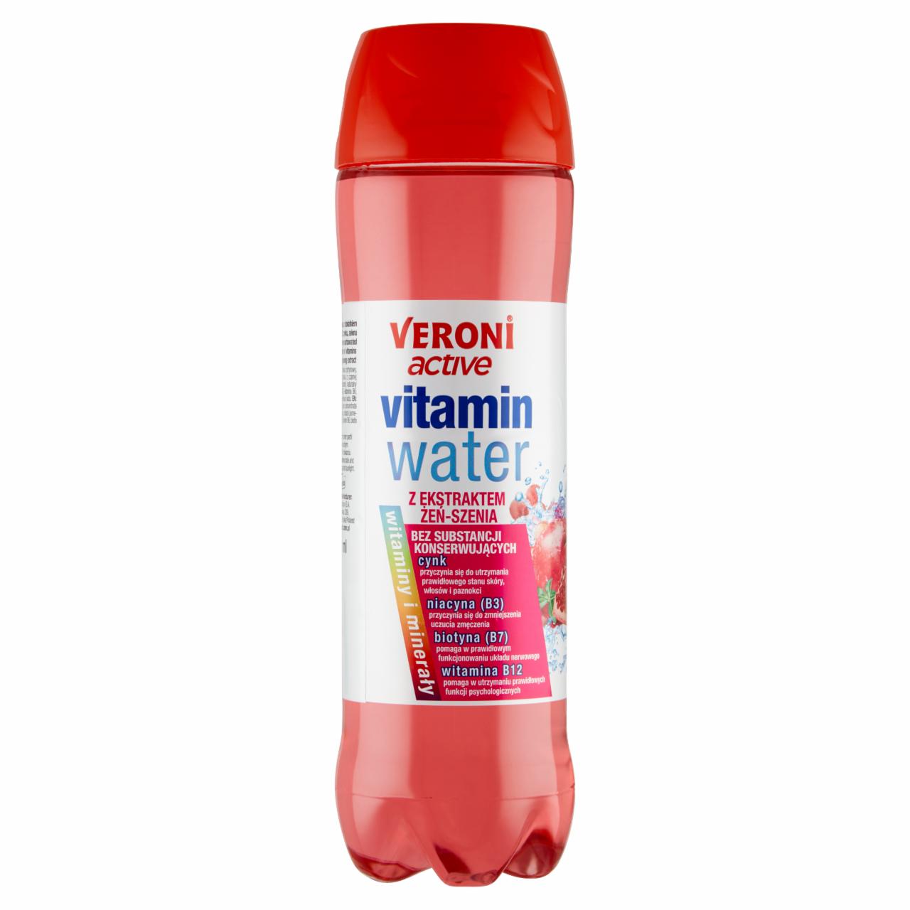 Zdjęcia - Veroni Active Vitamin Water Napój niegazowany o smaku czerwonych winogron i granatu 700 ml