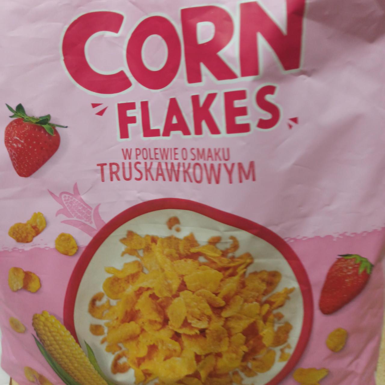 Zdjęcia - Corn Flakes w polewie o smaku truskawkowym Lidl