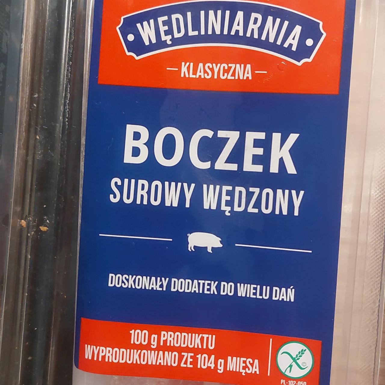 Zdjęcia - boczek surowy wędzony Wędliniarnia