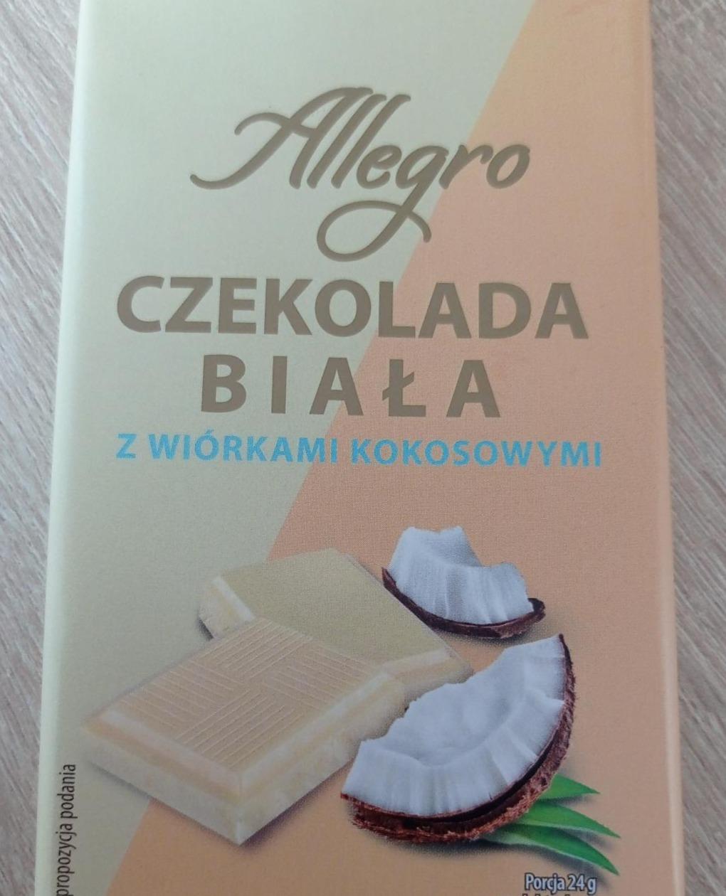 Zdjęcia - Czekolada biała z wiórkami kokosowymi Allegro