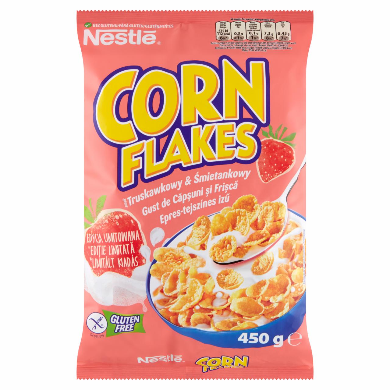 Zdjęcia - Corn Flakes Płatki kukurydziane smak truskawkowy & śmietankowy Nestlé
