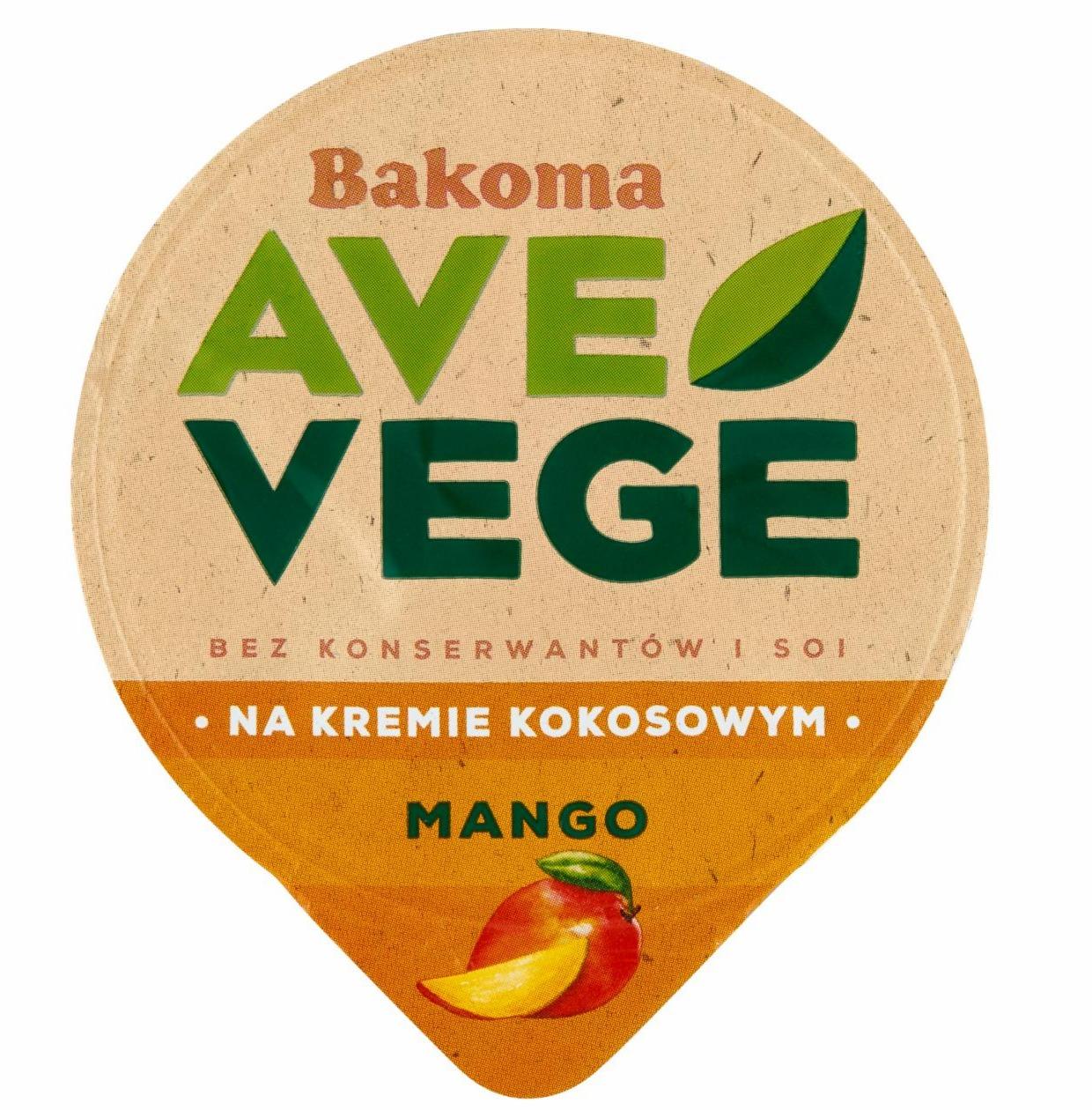 Zdjęcia - Bakoma Ave Vege Deser na kremie kokosowym z mango 150 g