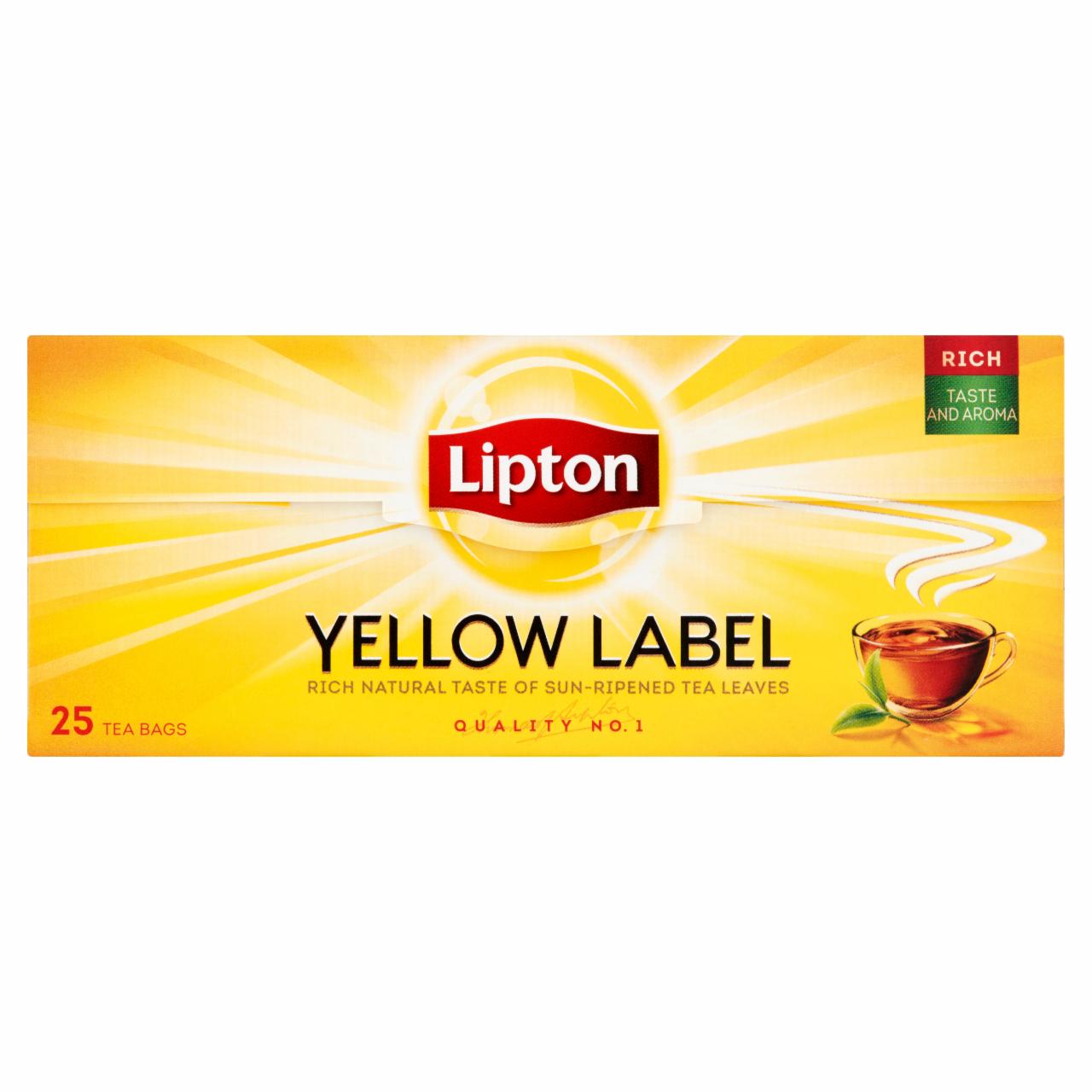 Zdjęcia - Lipton Yellow Label Herbata czarna 50 g (25 torebek)