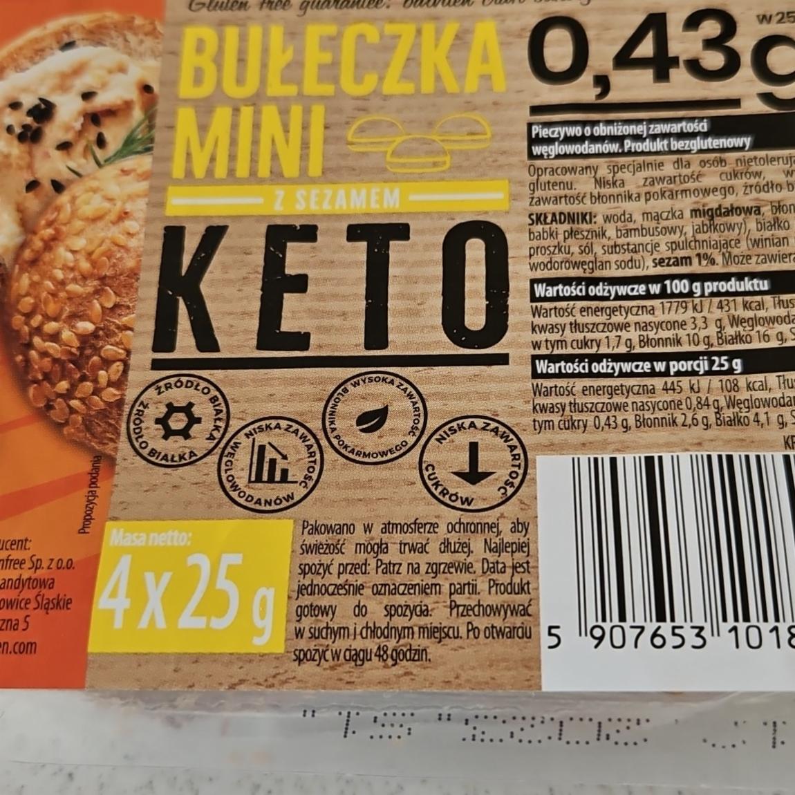 Zdjęcia - KETO Bułeczka mini z sezamem Balviten