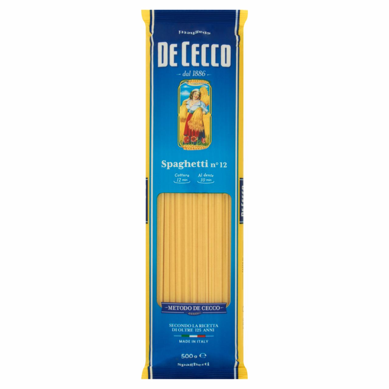 Zdjęcia - De Cecco Spaghetti No 12 Makaron z pszenicy durum 500 g