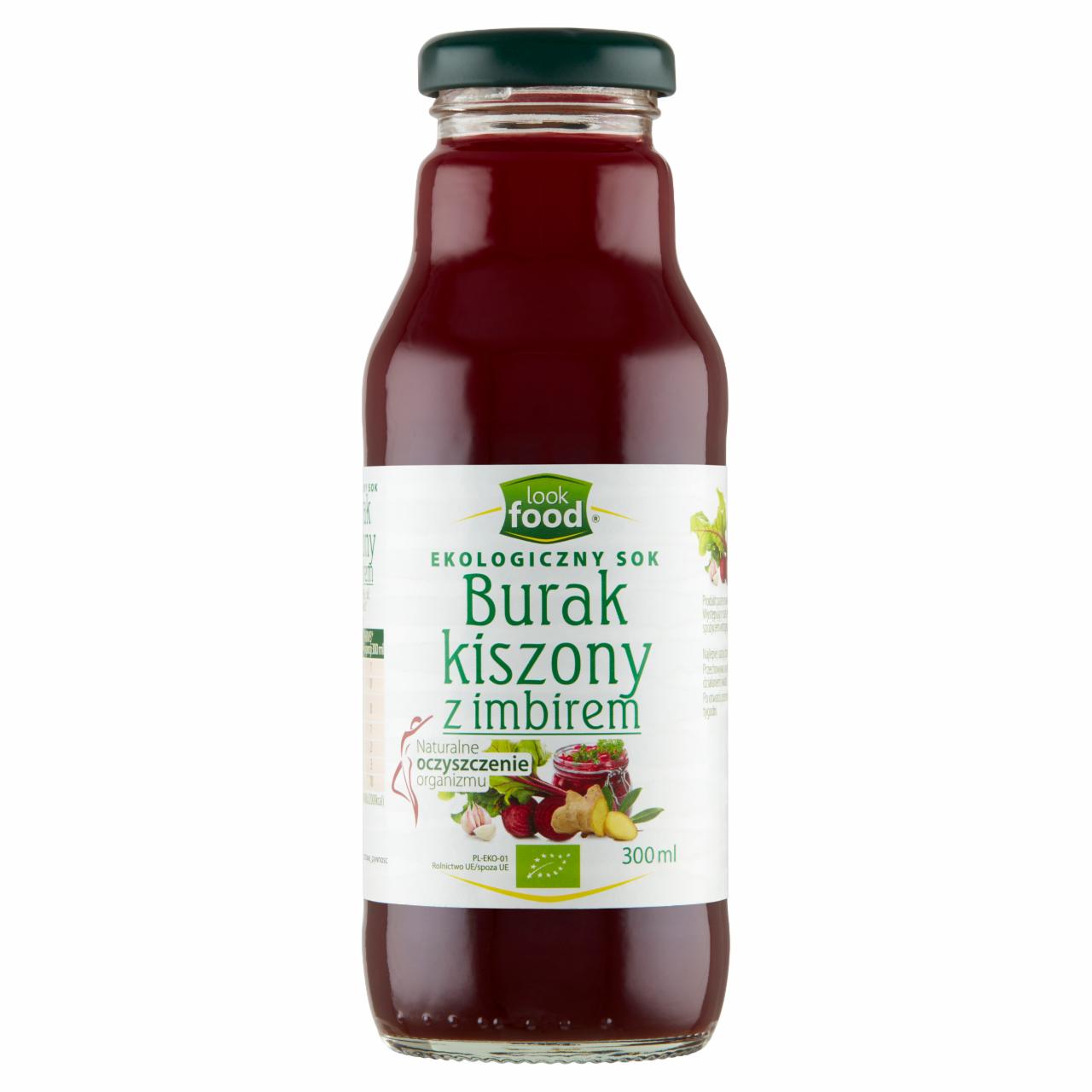 Zdjęcia - Look Food Ekologiczny sok burak kiszony z imbirem 300 ml